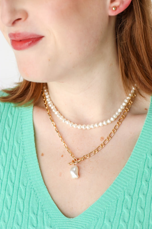 Pearl Swirl Statement Necklace