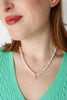 Luxe Rhinestone & Pearl Initial Pendant Necklace