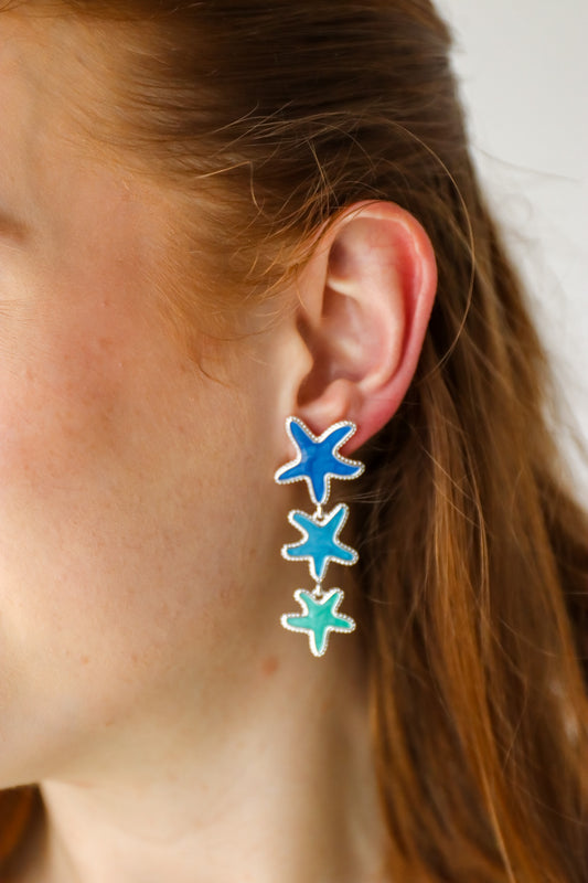 Beach Girl Starfish Dangle Earrings