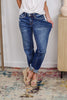 Shameless Flirt Mid Rise Straight Leg Lovervet Jeans