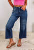 Keepin' It Real Cropped Wide Leg Judy Blue Jeans