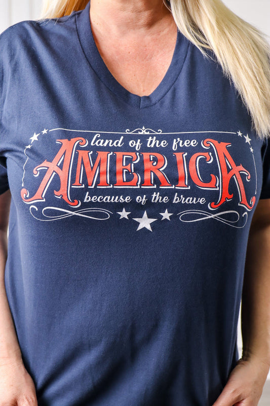 America Land of the Free Graphic Tee