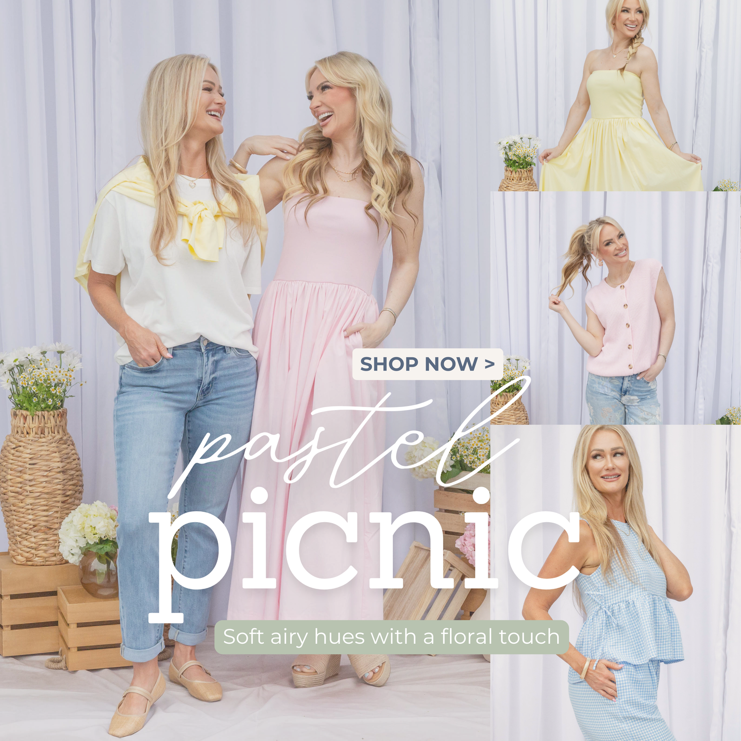 Soft airy hues with a floral touch