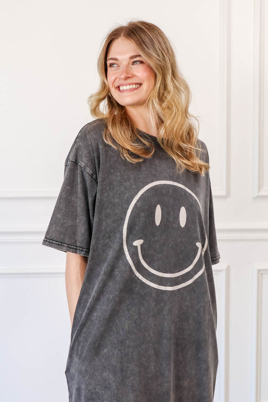 Smile Style Cotton T-Shirt Dress