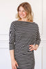 Parisian Pinstripe Dolman Dress