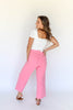 Tickled Pink Tummy Control Crop Wide Leg Judy Blue Jeans