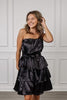 Midnight Kisses Sleeveless Satin Dress