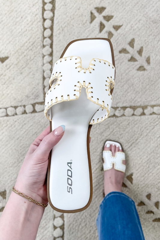 Loved Stitched Luxe Slides