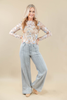 Slay the Gray Front Seam Wide Leg Jeans