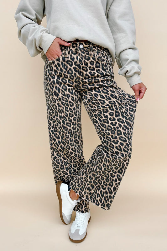 Wild Side Leopard Crop Jeans
