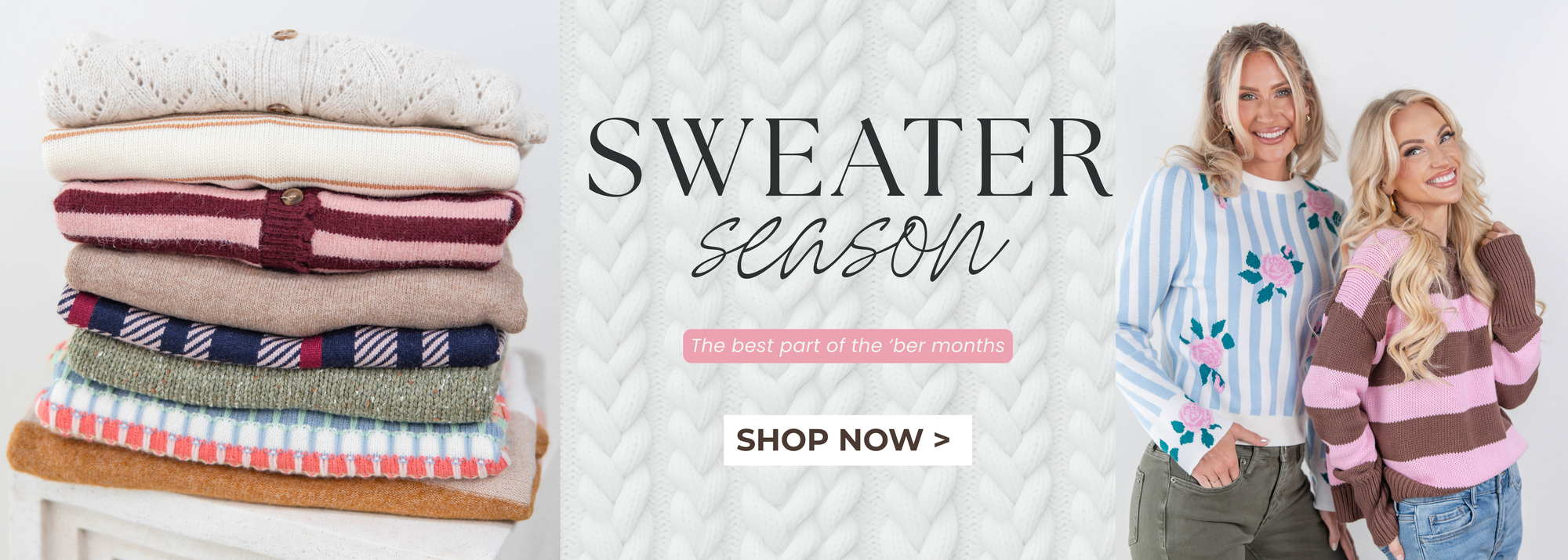 Wam, cozy sweaters - the best part of the 'ber months