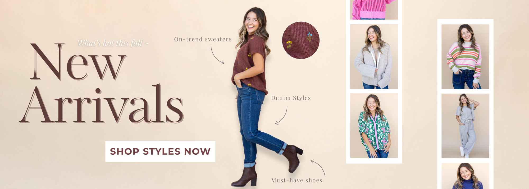 New Fall Arrivals - sweaters, jeans, boots