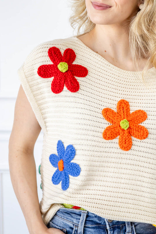 Floral Fantasy Knit Sweater