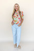 Graceful Garden Short Sleeve Blouse