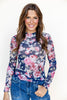Rosy Dreams Long Sleeve Sheer Top
