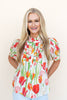 Graceful Garden Short Sleeve Blouse