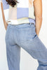 Pacific Fog Gray Wash Straight Leg Jeans
