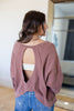 Sweet Peek Long Sleeve Open Back Top