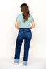Midnight in Paris Super Long Jeans - Dark Wash