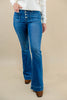 Dream Catcher Mid Rise Trouser Hem Flare Jeans