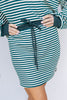 Line & Shine Collared Top And Skirt Set