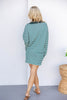 Line & Shine Collared Top And Skirt Set