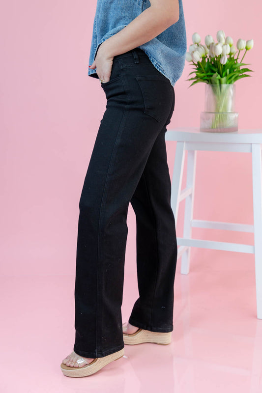 Midnight Move Black Straight Leg Jeans