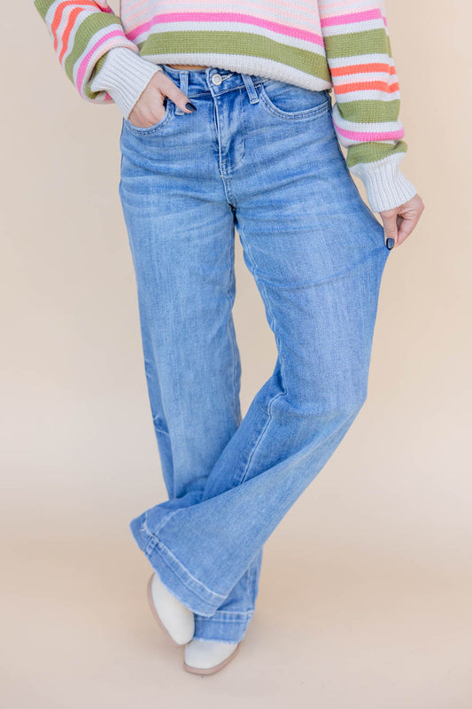 Serendipity Blues Classic Non-Distressed Mid Rise Jeans