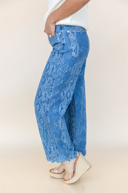 Strike a Pose Snake Print Jeans