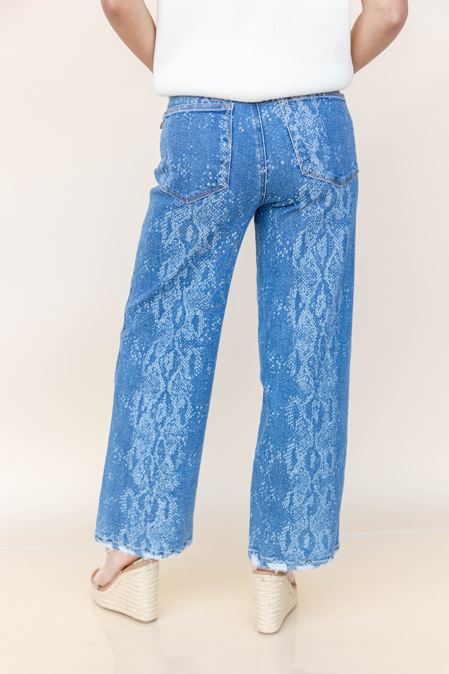Strike a Pose Snake Print Jeans – Charming & Main