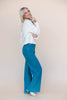 Calm Waters Teal Wide Leg Jeans