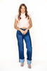 Ciao Bella Mock Neck Cropped Sweater