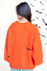 Boo Crew Orange Knit Ghost Graphic Sweater