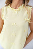 Bowtiful Day Sleeveless Ruffle Trim Top