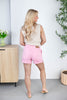Candy Coated Pink Weekender Cuffed Denim Shorts