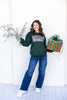 Plaid Merry Graphic Crewneck Sweatshirt