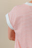 Neon Sweet Striped Short Sleeve Top