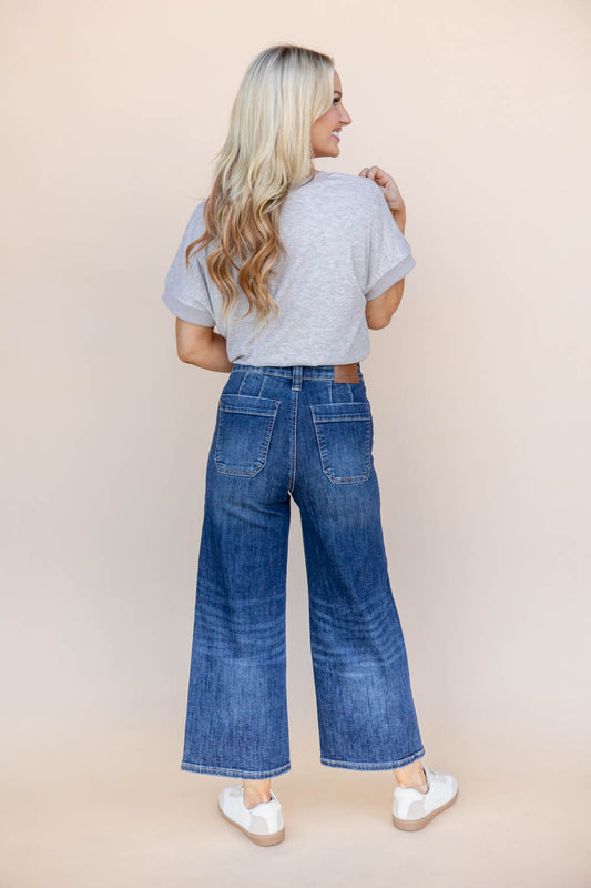 Lucky Break Crop Wide Crop Utility Jeans