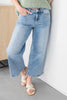 Flex Appeal Vintage Wash Wide Crop Jeans