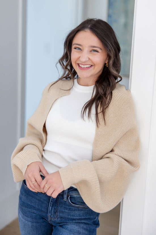 Fuzzy Hour Shrug Cardigan Sweater