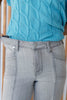 Slay the Gray Front Seam Wide Leg Jeans