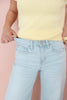 Barely Blue Bleach Wash Wide Leg Crop Jeans