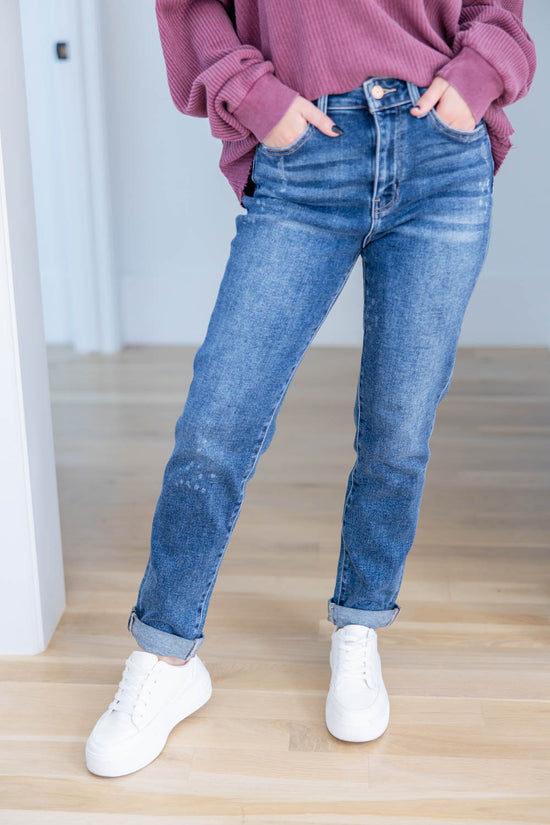The Blueprint Bleach Splashed Boyfriend Jeans