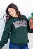 Plaid Merry Graphic Crewneck Sweatshirt