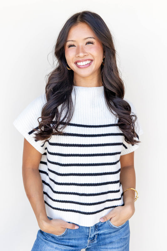 Just My Stripe Short Sleeve Top