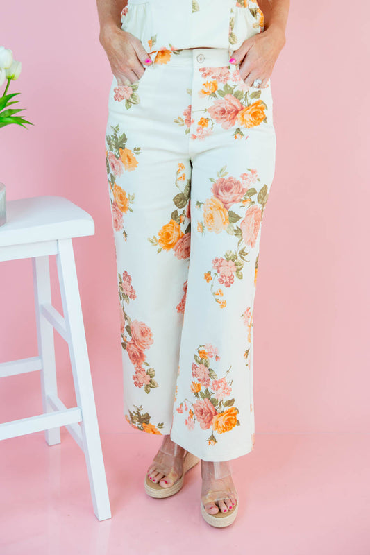 Rosette Romance Wide Leg Jeans