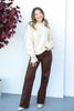 Mocha Moves Brown Slim Wide Jeans