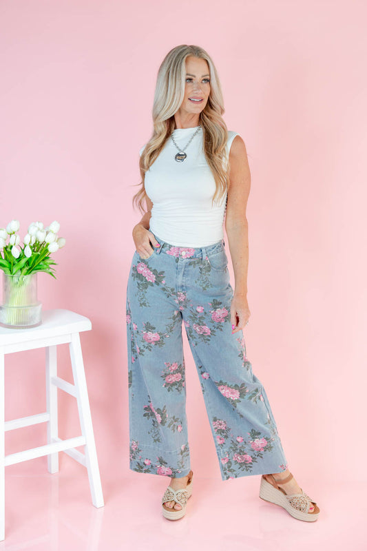 Garden Girlie Floral Print Jeans