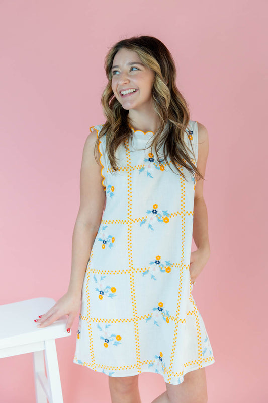 Bloom & Bliss Embroidered Floral Dress