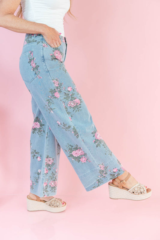 Garden Girlie Floral Print Jeans
